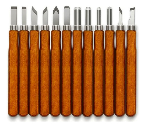 Juego De 12 Cinceles Para Tallar Madera, Cuchillos, Herramie