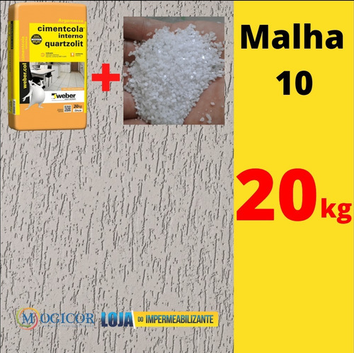 Imagem 6 de 9 de 20.k.g Granitina Grafiato Parede Textura Argamassa Malha 10
