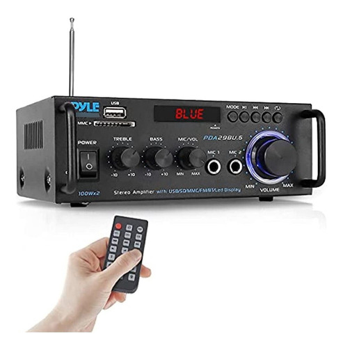 Pyle Wireless Bluetooth Stereo Power Amplifier - 200w Dual C