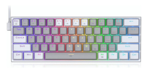 Lazhu 60% Teclado Mecánico Para Juegos Redragon K617 Fizz Co