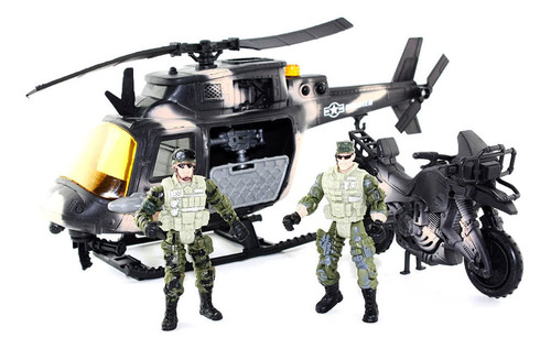 Set Combat Force Mediano Helicóptero + Moto