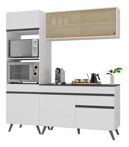 Armário Cozinha Compacta 3 Pçs Mp3695.964 Veneza Bco
