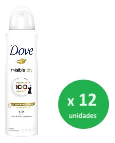 Pack Desodorante Dove Invisible Dry 150ml X 12 Un- Dh Tienda