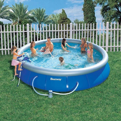 Piscina Inflável Bestway 9.677 L Filtro + Capa Lona + Escada