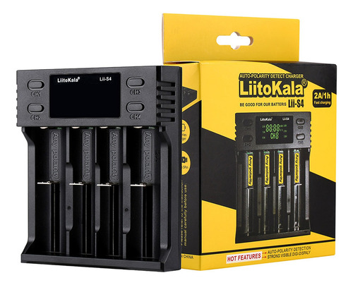 Liitokala Lii-s4 Cargador De Batería Lcd 4 Ranura Para 26650