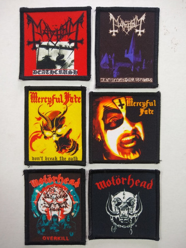 Pack 4 Parches A Elección Thrash Death Black Heavy Metal