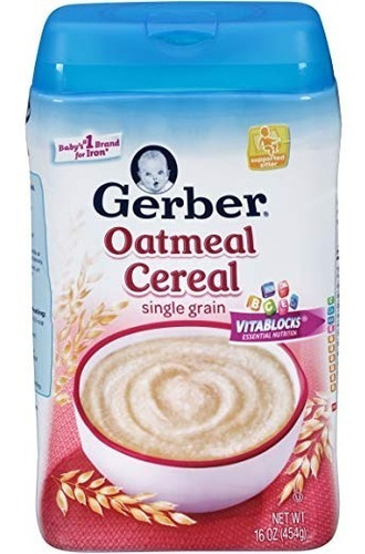 Cereal Gerber De Un Solo Grano De Avena Bebé, De 16 Onzas (p