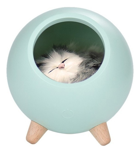 Gato Mascota Casa Ambiente Lámpara Usb Carga Lindo Dibujos A