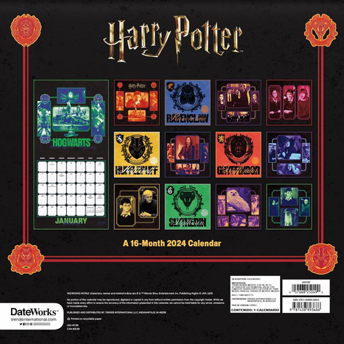 Calendario De Harry Potter 2024 Paquete De Calendario De P