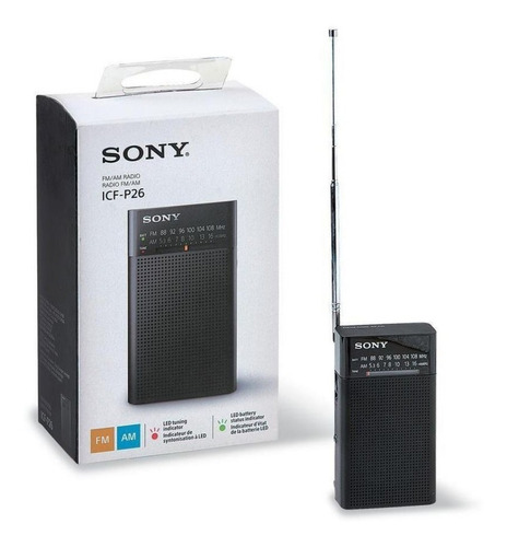 Radio Portatil Sony Am Fm Icf-p26 100 Hs De Autonomia Pcm