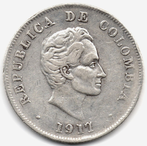 50 Centavos 1917 Tipo Bogotá 7 Como Anzuelo