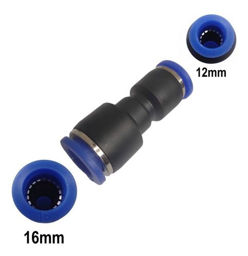 10 Conexao Pneumatica Uniao/ Emenda Com Reducao 16 X 12mm