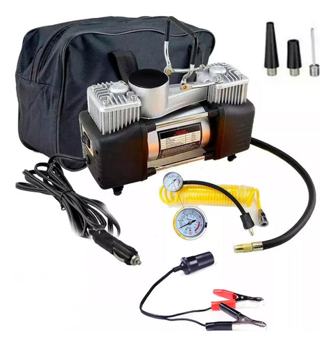 Inflador Neumáticos 12v Doble Cilindro 2 En 1 - Inflador N