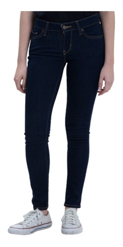 Imagen 2 de 2 de Jean Levis Mujer 711 Skinny Azul Marino Belgrano