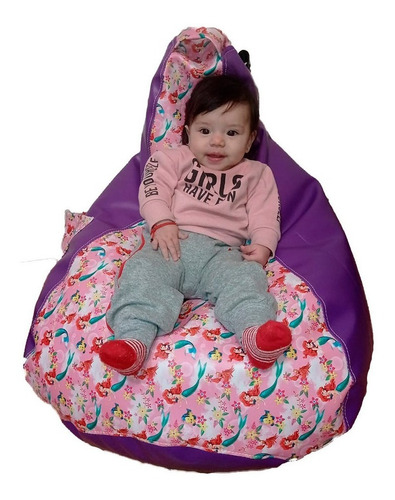 Imagen 1 de 9 de Puff Pera Kid Para Niña De Sirenita, Peppa Pig...