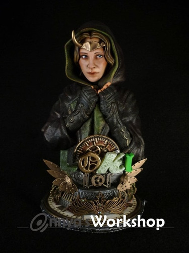 Busto Sylvie Loki Marvel Coleccion Impreso En 3d
