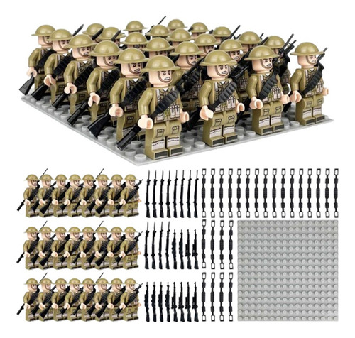 Q Minibuild Soldado Tropas Cuadrado Formación Desfile
