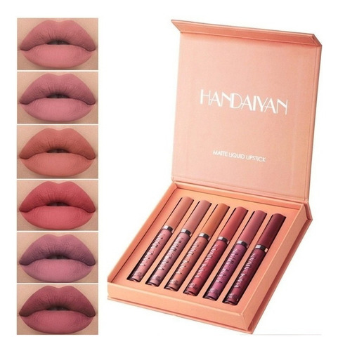 Kit De Labios Líquidos Handaiyan Mate Plumper 6 Unidades