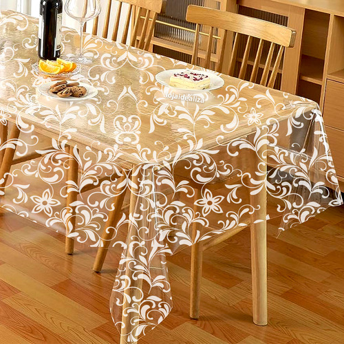 Toalha Mesa Plástico Transparente 8 10 Lugares 1,40x2,50 M1