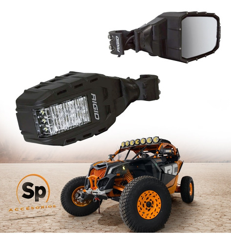 Rigid Industrie Reflect Espejo Retrovisor Led Rzr Can Am X3 Turbo S Rc X Rs Maverick Msi