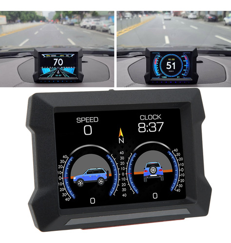 Pantalla Gps Universal Hud Obd2 Para Coche Con Medidor De Pe