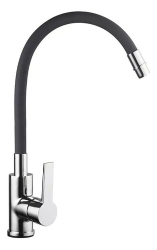  Canilla Monocomando Cocina Cuello Flexible Mesada Negro