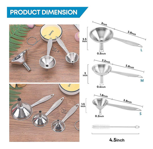 // Embudo De Cocina Pequeo Para Llenar Botellas Mini Embud
