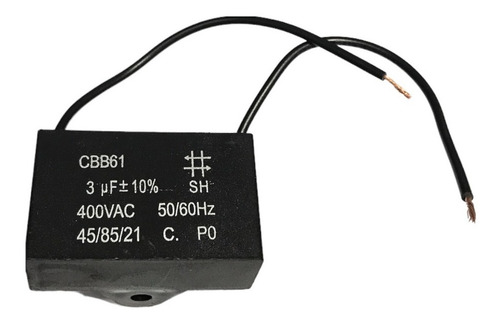 3 Unidades Capacitor Poliester 3uf X 400v Cbb61 Ventilador