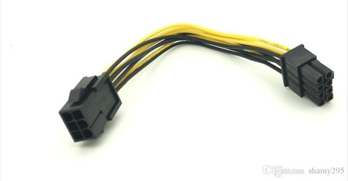 Cable 8 Pin Video A 6 Pins Para Video O Riser Pciex Mineria