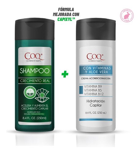 X2 Shampoo Crecimiento C/ Capixyl + Acondicionador 250 Ml Cu