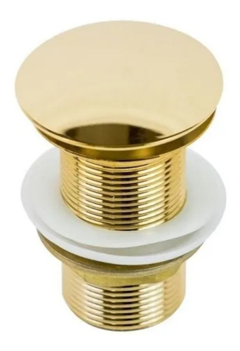 Válvula Click Metal Dourada Para Banheiros E Lavabos