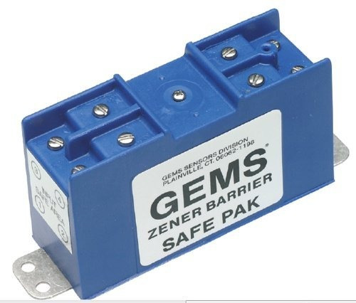 Gems Sensors 54801 Dual Channel Barrera Zener, 65 Ohmios Res