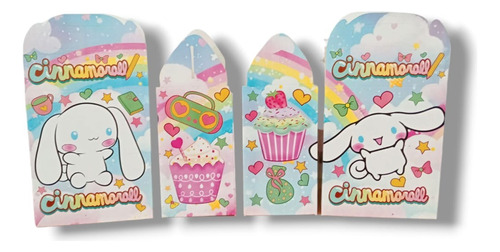 Labubu Kit Fiestas De Cumpleaños Cajas+vasos+platos 50p Cinamoroll Cinamoroll Cinamoroll