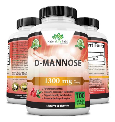 Sd-mannose D-manosa 1300mg) Whit Arándanos 100cps