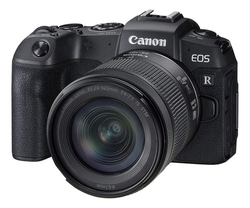 Cámara Canon Eos Rp Y Lente Rf 24-105 Mm En Perfecto Estado Negro