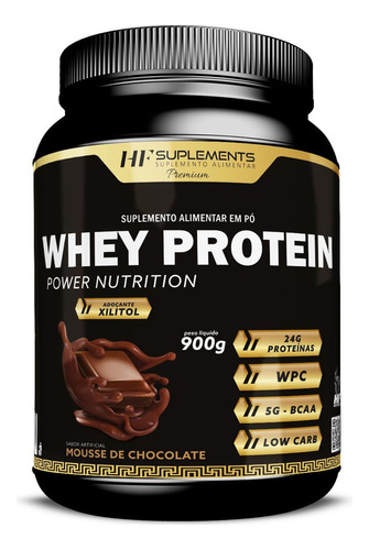 Whey Protein Power Nutrition 900g Sabores Hf Suplements
