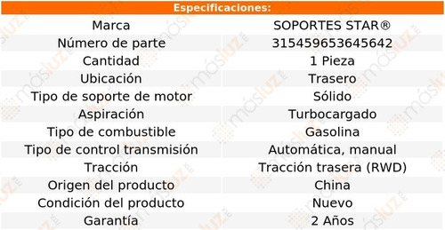 1) Soporte Motor Tras 135i 3.0l 6 Cil Aut, Std Turbo 08/10