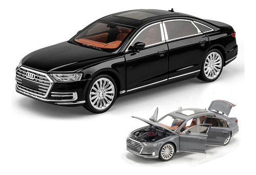 Audi A8 Limusina Miniatura Metal Coche Con Luz Y Sonido 1/24