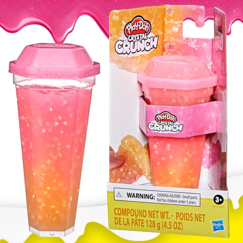 Play Doh Crystal Crunch Masa Moldeable Aroma Juguete Hasbro Color Rosa Anaranjado / Cupcake Scented / Hot Pink Orange