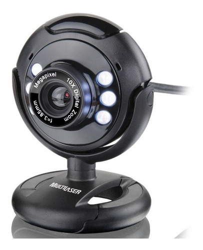 Webcam Multilaser Visão Noturna 16mp Usb Microfone - Wc045