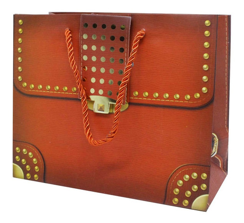 Imagem 3 de 4 de Sacola Tipo Bolsa - Bolsa Fake Importada 18x22x10 Cm