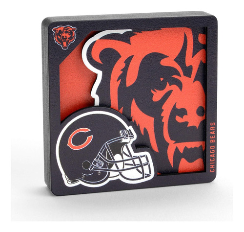 Imanes De 3d Logotipo De Chicago Bears De Nfl