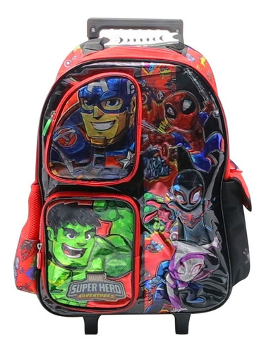 Mochila Escolar Avengers 18  Carro Sp655 Niños