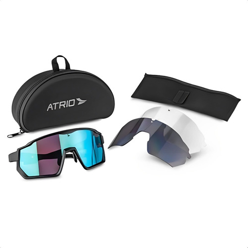 Óculos Atrio Sprinter Kit 3 Lentes Blue White Corrida