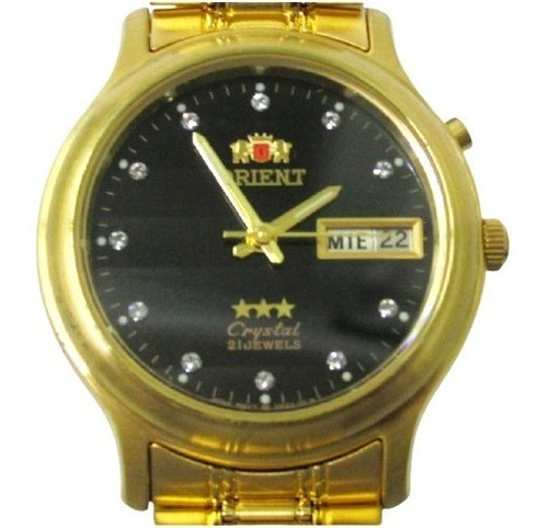 Relógio Orient Masculino Médio Automático Dourado Fem0301yf9