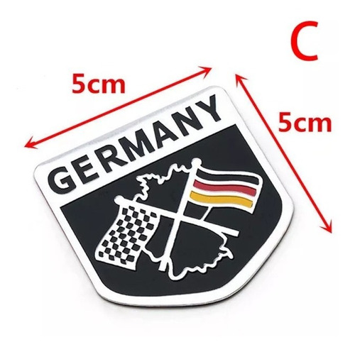 Sticker Calcomania Bandera Alemania Wv Audi Bmw Benz