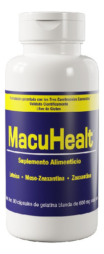 Suplemento en cápsula MacuHealth  zeaxanthin en pote 90 un