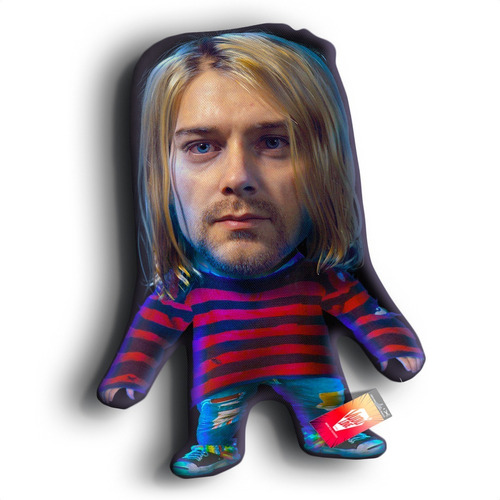 Imagen 1 de 1 de Cojín Kurt Cobain Nirvana Chiquito 40cm Vudú Love