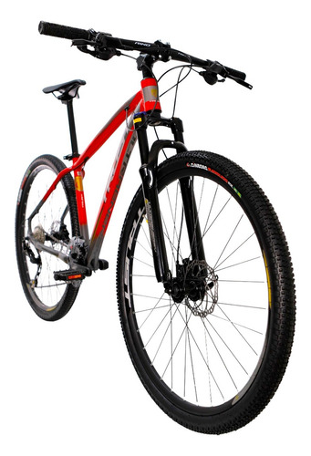 Bicicleta Aro 29 Trust 2x9 Shimano Alivio - Freio Hidraulico Cor Vermelho + Grafite Tamanho Do Quadro 17