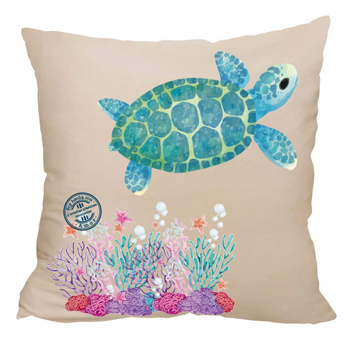 Fundas De Cojines Almohada De Tortuga Marina Eco Amigable